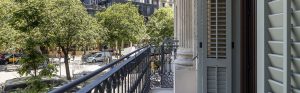Vistas del balcón de los pisos en venta en Rambla Catalunya Barcelona